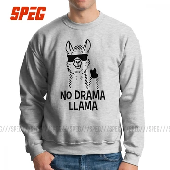 

Men's No Drama Llama Grass Mud Horse Hoodie Amazing Sweatshirt 100% Organic Cotton Autumn Pullover Clothing