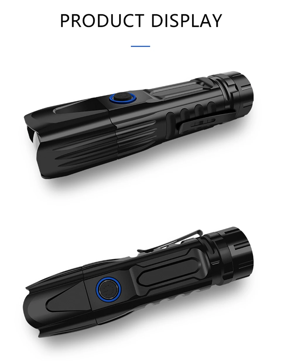 Z20 светодиодный фонарик xhp90 с зарядкой через usb, мощный, растягивающийся, ударопрочный, 26650 перезаряжаемый, внешний аккумулятор, фонарик