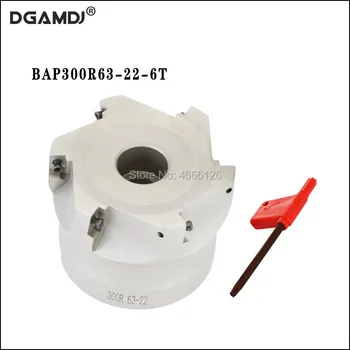 

New 1pcs BAP300R 63 22 6T Indexable Face Mill Cutter 6 Flutes Endmill Right Angle Shoulder Face Mill Cutter for APMT1135 Insert