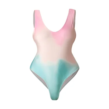 

Summer Fashion Sexy Slim Bandhnu Contrast Color Sleeveless Backless Low-cut SML XL XXL Woman Casual Skinny Bodysuits Jumpsuits