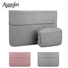 Новая сумка для ноутбука из искусственной кожи для мужчин и женщин для Macbook Air 13 Pro retina 15 Touch Bar чехол для Xiaomi 13,3 15,6