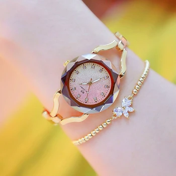 

New BS Women Bracelet Watches Elegant Bangle Wristwatches For Girls Ladies Quartz Watch Fashion Design Waterproof