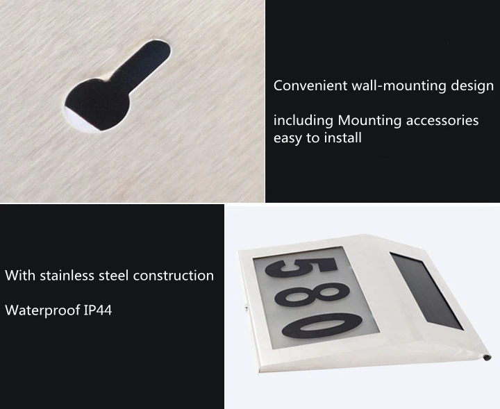House Number Outdoor LED Solar Light 2