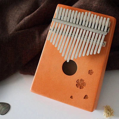 Калимба 17 ключ Африканский музыкальный инструмент Picea Asperata твердой древесины калимба большой палец пианино с обучения книга Мелодия молоток - Цвет: Brown D