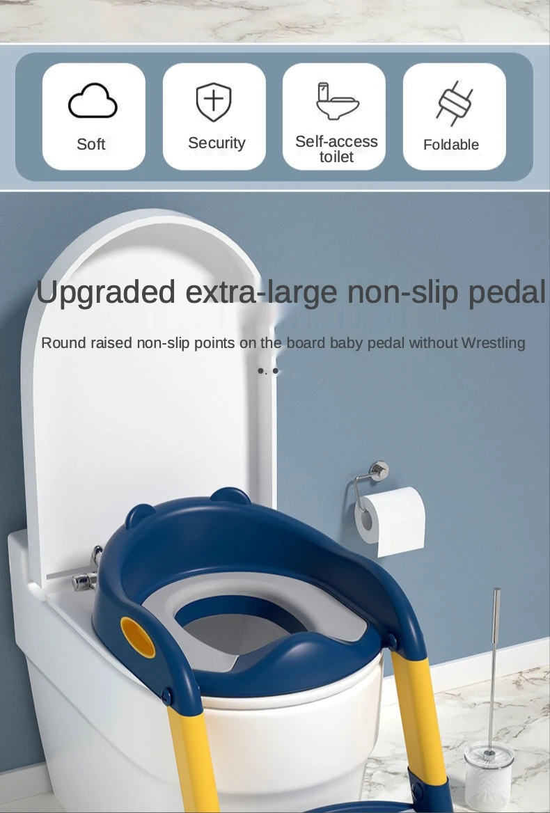Description Picture 3 of itemPotty Seat Urinal for Baby Infant Kids Toilet Training Seat with Adjustable Ladder WC Folding Safety Children Chair Step Stool