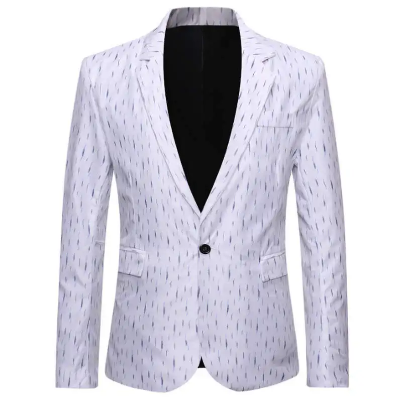 Мужской свадебный костюм мужские приталеные блейзеры, мужские костюмы, деловой блейзер - Цвет: X8806 white