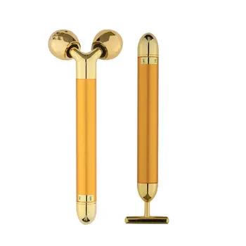 

24K Gold Bar Face-Lift Artifact 3D Roller Massager Electric Face Roller Face-Lifting Instrument V Facial Massage