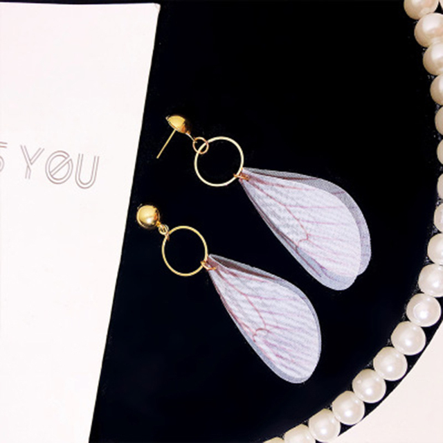 Fairy 1Pair Long Tassel Earrings Fashion Feather Style Ethnic Boho Big Statement Dangle Earring Wedding Earrings Brinco