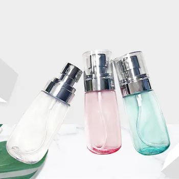 

1PC Portable 30ml Print Liquid Dispenser Foam Bottles Travel PET Plastic Perfume Atomizer Empty Mist Spray Bottle Makeup