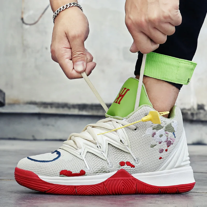 2019 Kyrie 5 мужские баскетбольные кроссовки с воздушной подушкой, баскетбольные кроссовки, Нескользящие высокие мужские кроссовки, дышащие
