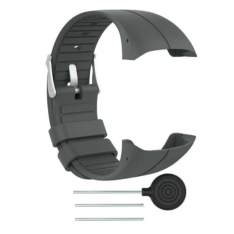 dark gray Jollychic силиконовый ремешок для часов на запястье сменный ремешок для часов для Polar M400 M430 gps бег спортивные умные часы ремешок на запястье - Цвет ремешка: dark gray