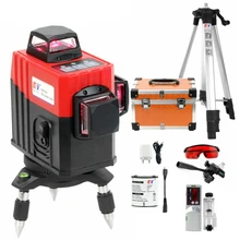 Kaitian Nivel лазерный нивелир Штатив Профессиональный самонивелирующийся горизонтальный и вертикальный мощный 360 Кронштейн Красный 3D лазеры линия и приемник