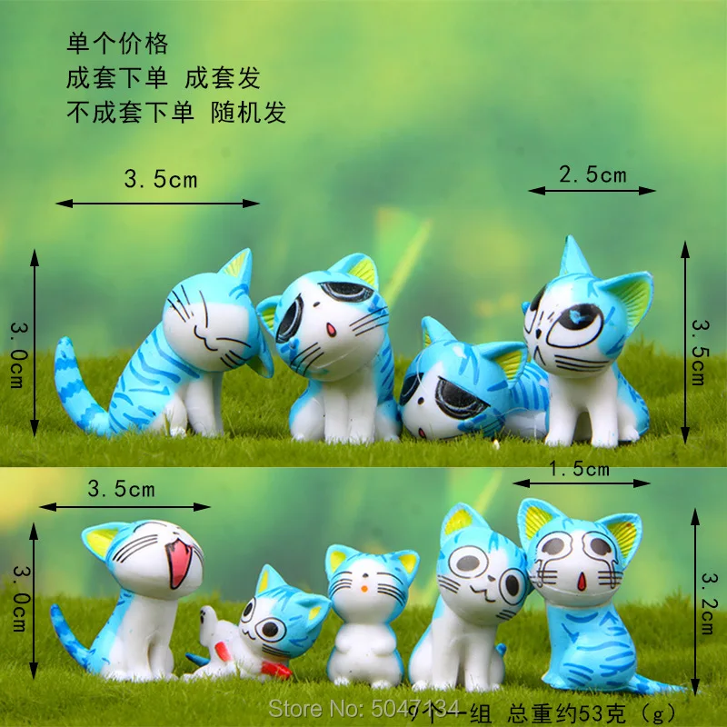 H1 9pcs Фигурка кошки миниатюрная фигурка кошки реалистичный котенок Животное украшение мини-Сказочный Сад мультяшная статуя домашнее ремесло автомобиль декоративный - Цвет: H1 9pcs