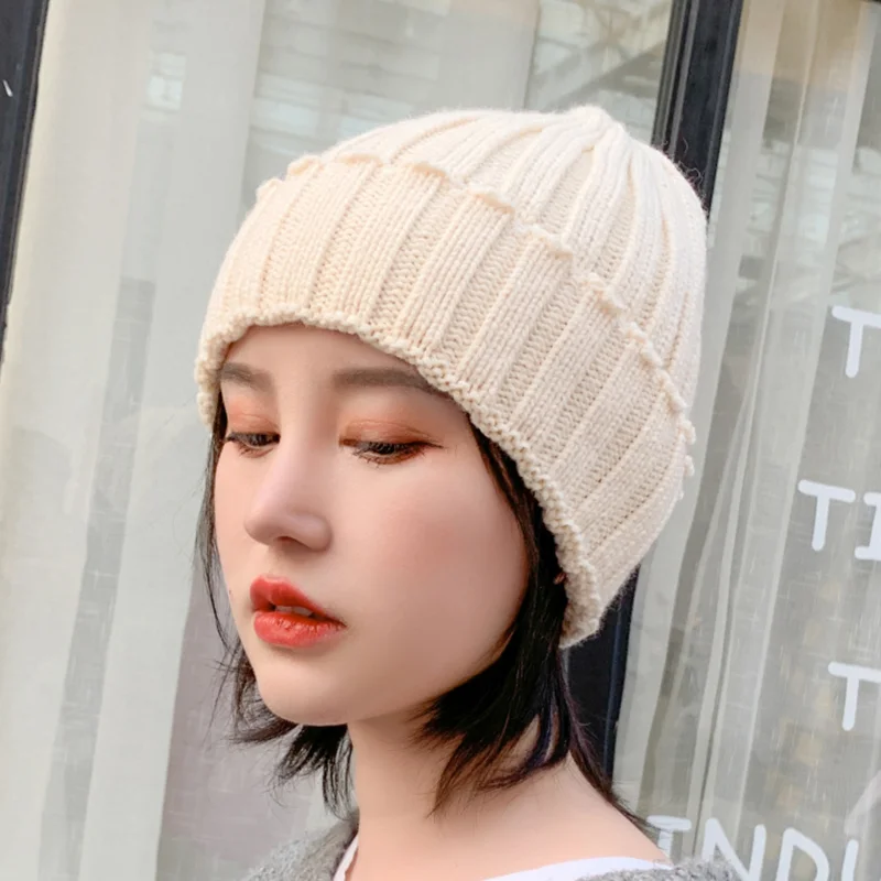 Новая Вязаная шшапка harajuku Мода головные уборы Skullies Вязание шляпа, мужские и женские бейсбольные кепки, негабаритный Slouchy мешковатые зима теплая Мужская Лыжная Шапочка