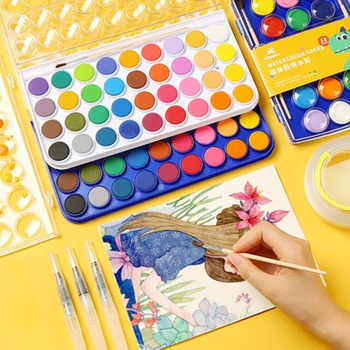 

Boglino solid watercolor pigment set 12-color portable separate transparent paint paint beginner kindergarten children's paintin