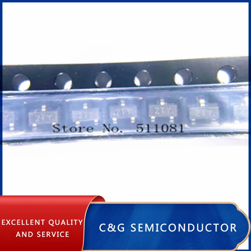 100PCS SMD S8550 2TY CHIP Transistor PNP SOT-23 TRANSISTOR