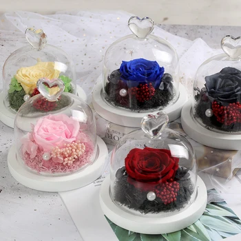 

Beauty And The Beast Eternal Real Rose Little Prince Preserved Flower In Flask With Night Light Mother Day Valentine's Day Gift