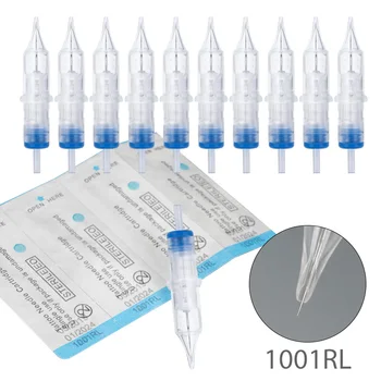 

New Disposable 10pcs 1RL 3RL Permanent Makeup Sterile Tattoo Cartridge Needles Round Liner Tattoo Rotary Pen Supplies