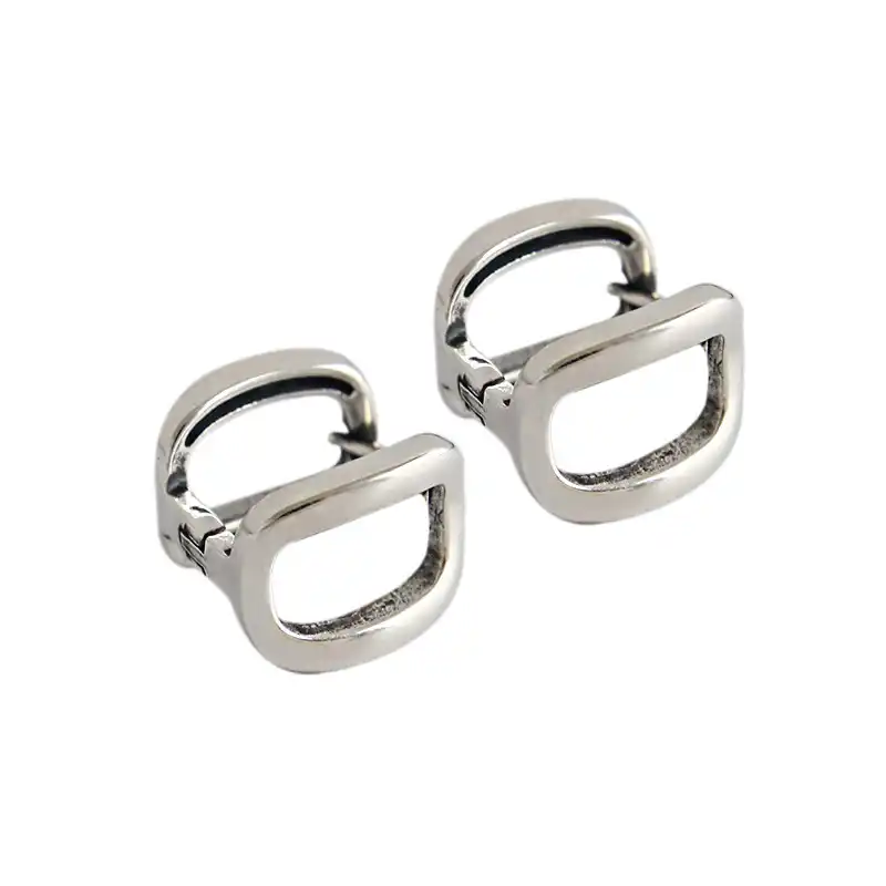 S925 Серебряная Ушная Кнопка геометрический квадратный ажурный трехмерной женские серьги