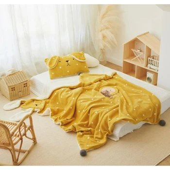 

120*150CM Kids Girl Boy Soft Blanket Fleece Surface Winter Warm Protected Baby Nursing Blankets Bedding Quilt for Children Gift