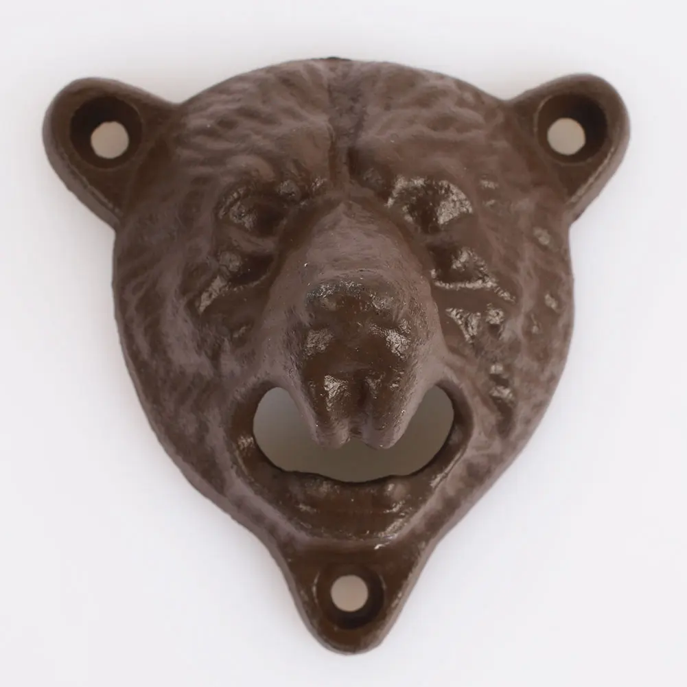 Brown Открывалки в форме медведя, кухонные, новые, открывалка для пива, штопор для вина, железные, вечерние, на стену, крючок для виски, шампанского - Цвет: Brown