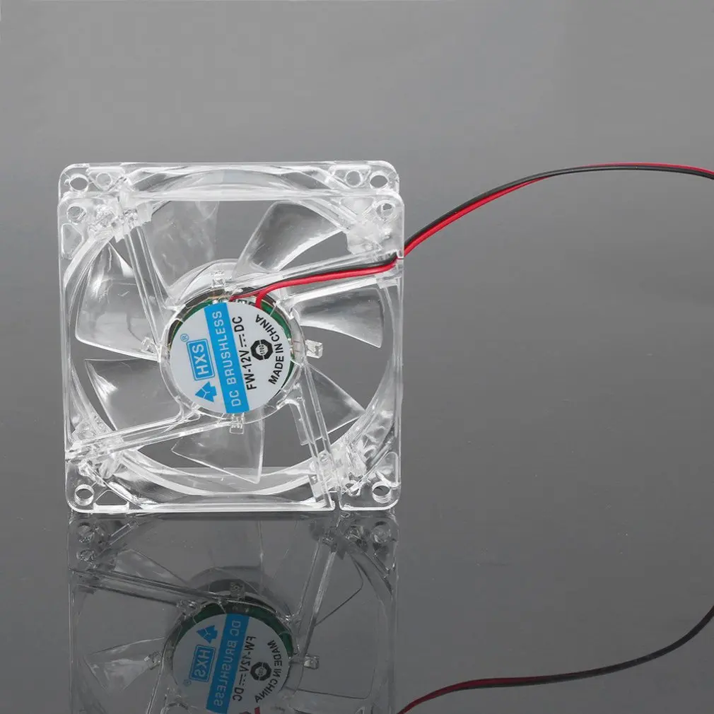 Computer PC Cooling Fan 80mm 8025 12V LED Silent Easy Installed