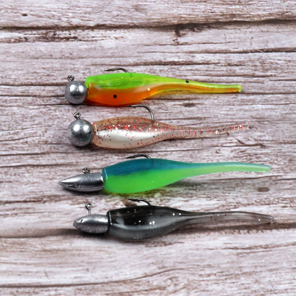 JOHNCOO Shad Crappie Baits Artificial Soft Lures 2 inch Fishing Lures Plastics 