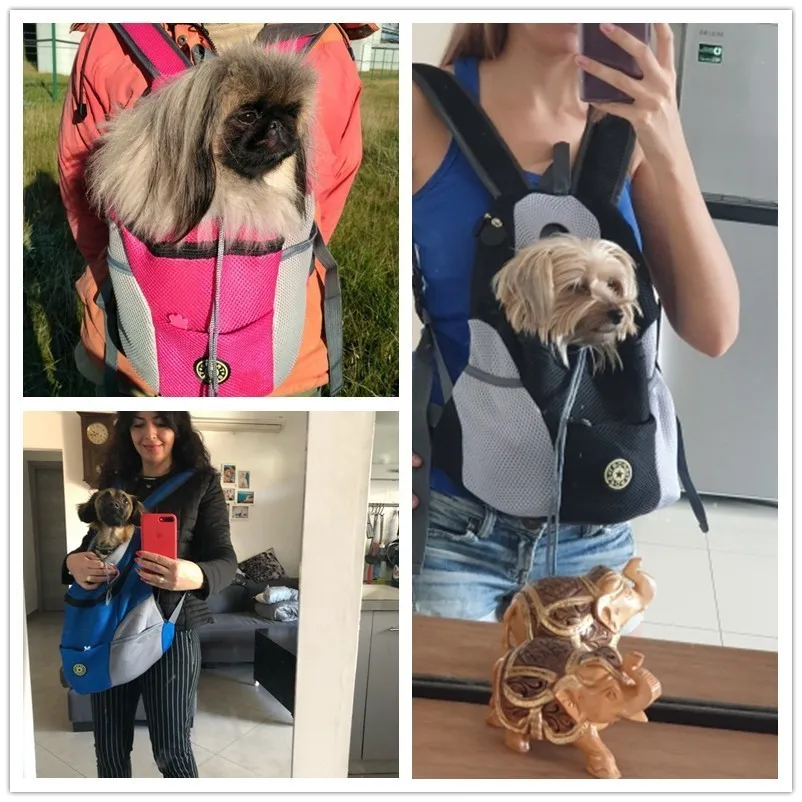 Benepaw Comfortable Small Dog Backpack Travel Breathable Mesh Puppy Dog Carrier Bag Durable Padded Shoulder Pet Cat Carrier