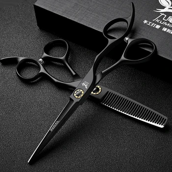 

KUMIHO scissors hair professional 6.0" sale black japan hair scissors shears hairdressing scissors barber thinning scissors