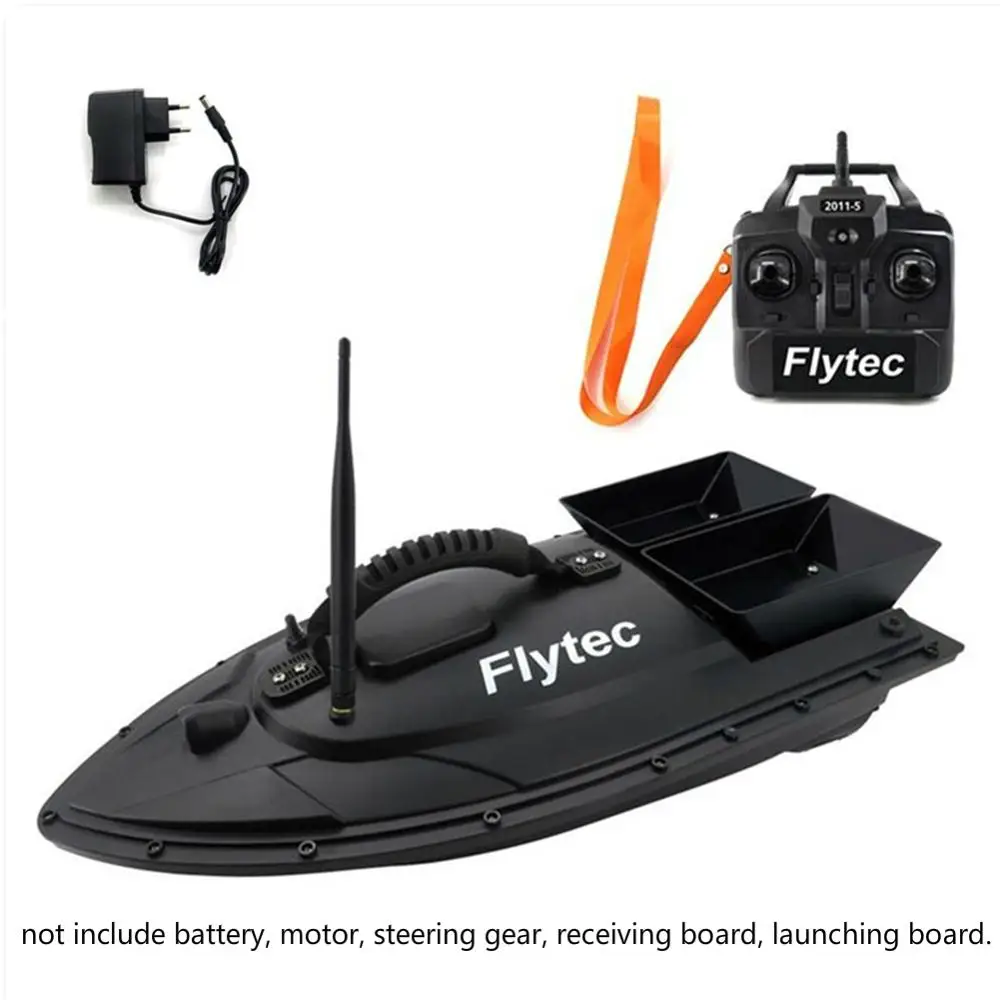 Высокое качество Flytec RC рыбацкая лодка 500 метров интеллектуальная умная RC лодка корабль для рыбалки приманка лодка двойной мотор лодка рыбалка - Цвет: Black Kit EU Plug
