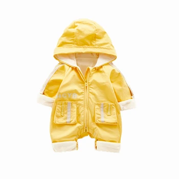 

Winter Infant Baby Girl Boy Romper Autumn Jumpsuit Hooded Toddle overalls Children Outerwear fashion clothing