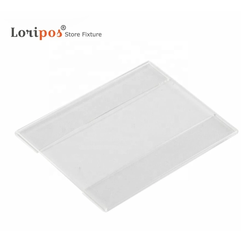 7x10cm Label Wall Mounted Photo Acrylic Frame Flat Square Name Card Holder Cover Paper Price Tag Display