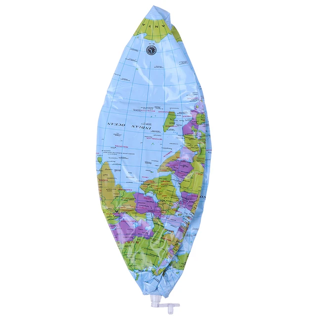 Globo Terrestre Gonfiabile 16 Pollici - 2 Pezzi, Mappa Del Mondo, PVC, Educativo - Foto 5