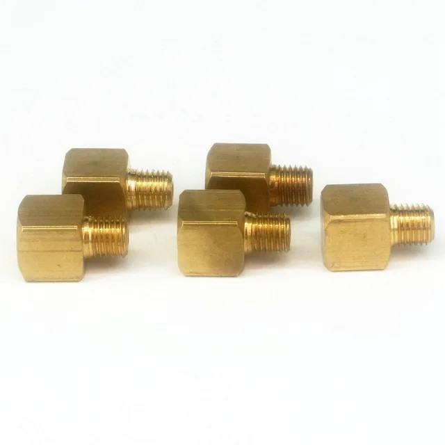 LOT 5 M5 M6 M8 M10 Metric 1/8 1/4 3/8 1/2 BSPP Thread Male-Female Elbow  Brass Oil Pipe Fitting Lube Tubing Manifold Block - AliExpress