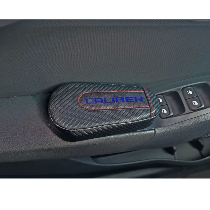 Автомобильный Стайлинг для Dodge caliber 1 шт., углеродное волокно, кожа, подушка для ног, наколенник, подлокотник, Накладка для интерьера, автомобильные аксессуары