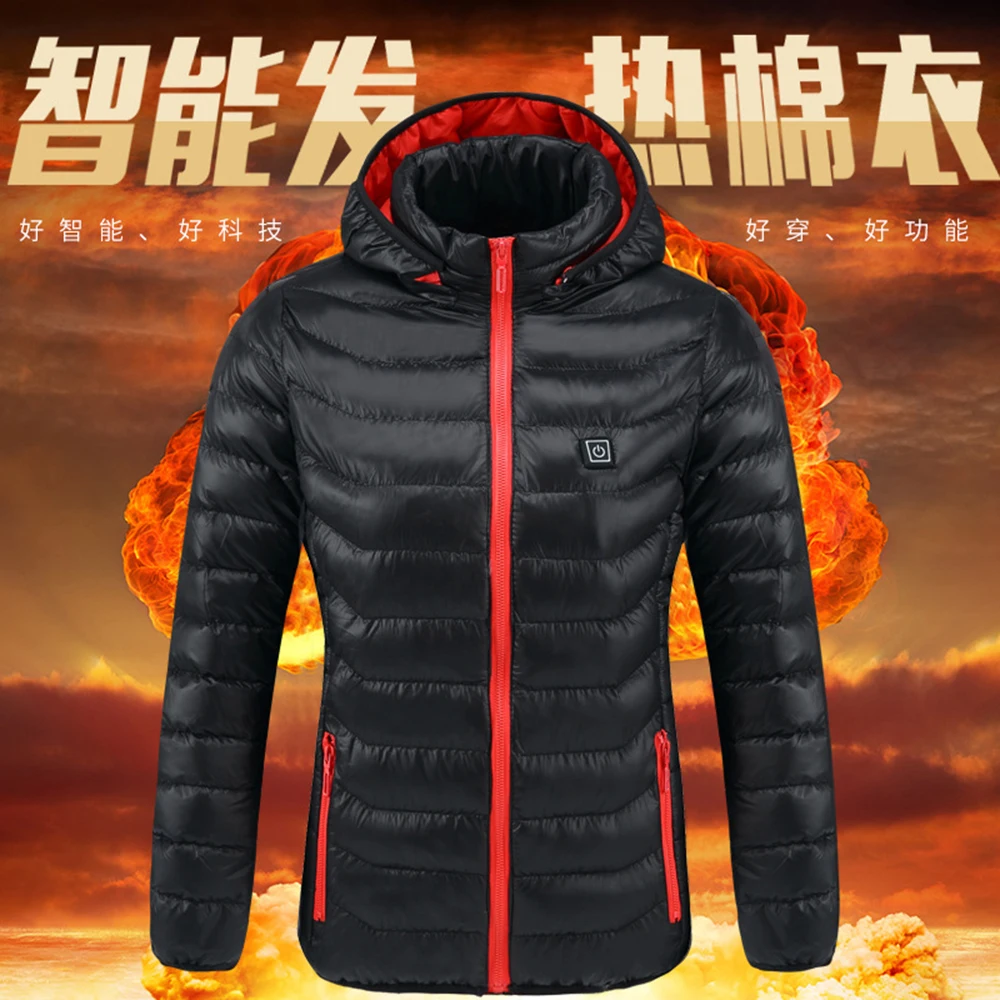 

2019 New Motorcycle Jacket Men Autumn Winter USB Graphene Heating Jacket Moto warm Jacket Thermal Motorbike Riding Jacket Hooded