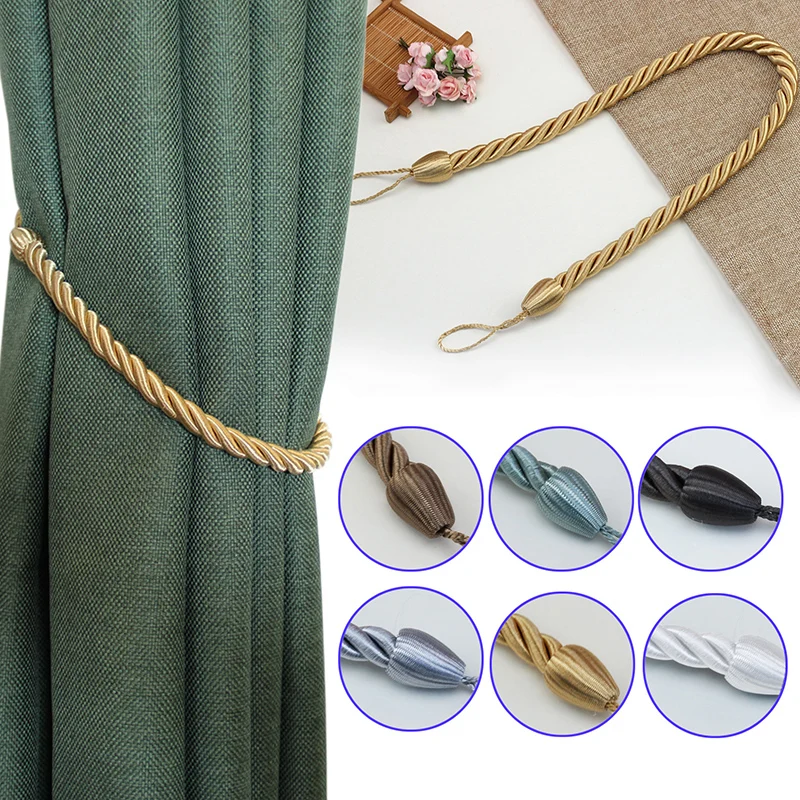 

1Pc Handmade Curtain Tieback Holdbacks Curtains Holder Clip Tie Backs Buckle Strap Curtain Hanging Belts Rods Rope Accessoires