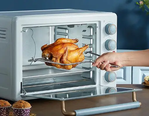 Household small multi-functional upper and lower layers of separate temperature control chicken electric oven J06