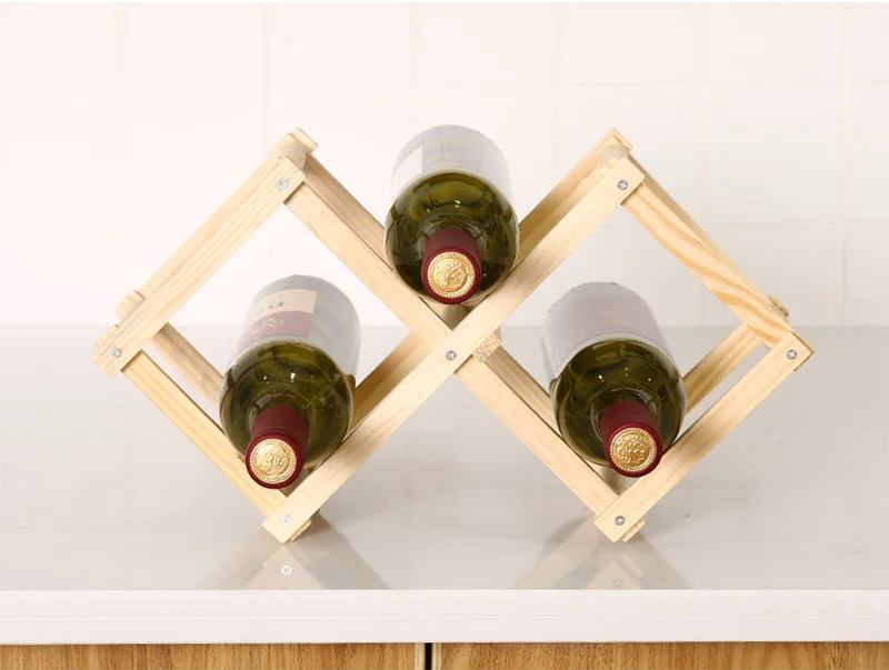 Качественные деревянные держатели для винных бутылок, креативные Практичные складные декоративные витрины стеллажи для хранения в гостиной Красного вина
