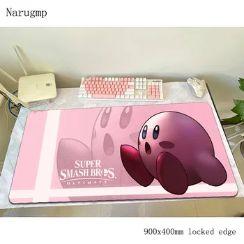 

Kirby mouse pad hot sales Computer mat 900x400x3mm gaming mousepad large cute padmouse keyboard games pc gamer desk