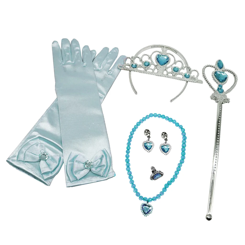 Kids Princess Belle Costume Accessory Wand Ring Jewerly Set Holiday Gift 