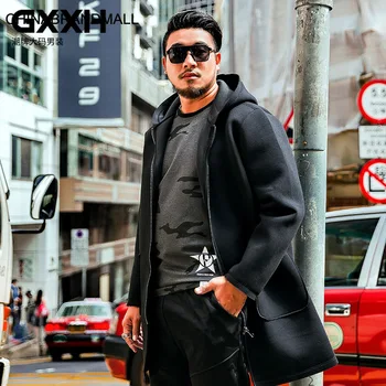 

Big size Men's Wear Men Fat Man Loose Coat Plus Fat Plus Medium Length Money Space Cotton Long Money Coat