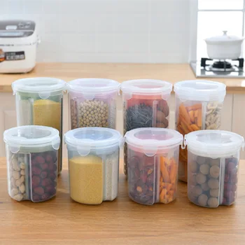 

Seperated Sealed Jar Large Size Kitchen Refrigerator Grains Grains Storage Box Transparent Seperated Food Preservative Box Stora