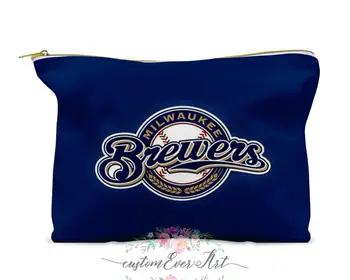 

Milwaukee Brewers cosmetic bag Cosmetic Case Cosmetic pouch makeup bag cute travel bag for women gift