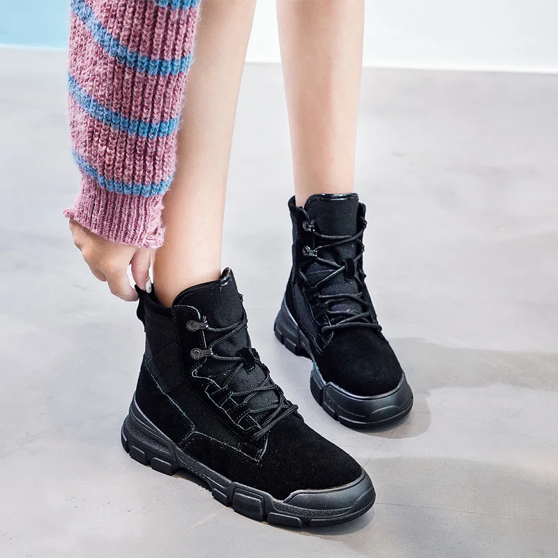 

INS Martin Boots Women's Short 2019 Spring And Autumn New Style Korean-style Versatile Online Celebrity CHIC Retro England Deser