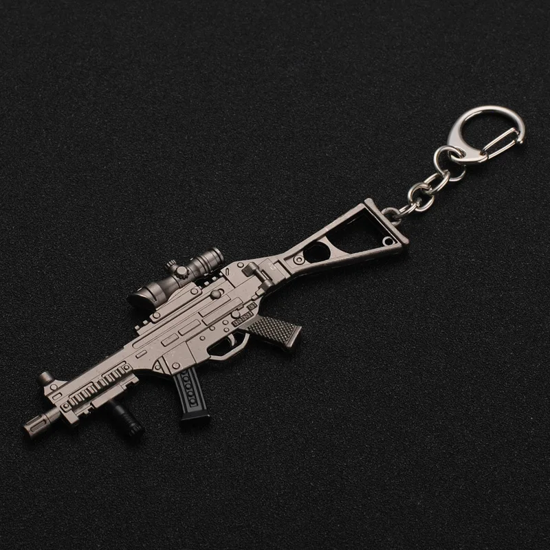 Новое пубг брелок оружие, винтовка АКМ фигурный брелок AK 47 игрушки брелоки в виде оружия брелок для ключей sleutelhanger брелок