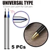 5pc Wholesale imported ink pen refills 0.5mm water refill black orbs blue metal refill ► Photo 1/6