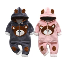 Зимняя одежда для детей от 2 шт./компл. комплект детской одежды для маленьких мальчиков и девочек с бархатным утеплителем, флисовый плащ с капюшоном, свитер+ брюки для девочек супер теплая дутая куртка для младенцев, костюм