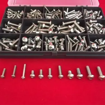 

2020 Hot Sale325pcs Stainless Steel Assorted Hexagon Socket Button Machine Screws Allen Bolts