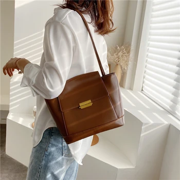 

2020 New Women's Fashion Vintage Elegant Handbag Shoulder Bag Female Tote Bag OL Casual Bag for Office Daily